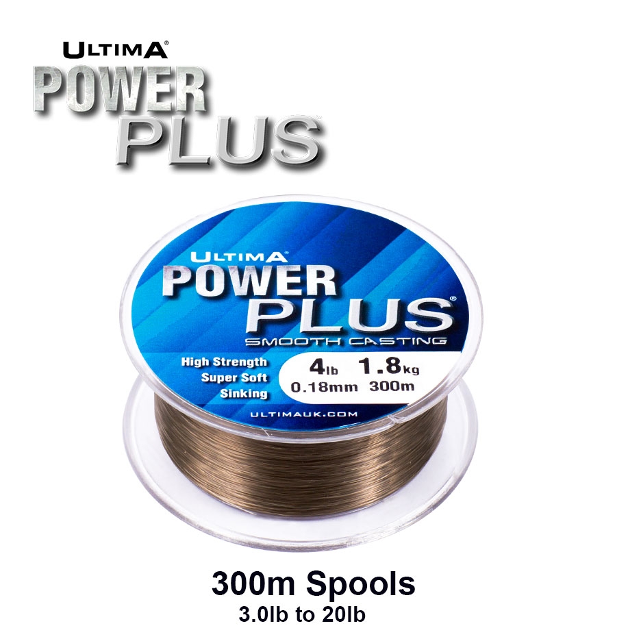 Ultima Power Plus Super Strong Monofil Fishing Line 4.0lb 0.18mm 1.8kg 300m 