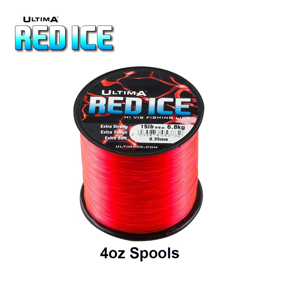 Ultima Red Ice Line 4oz Spool Mono ALL SIZES 